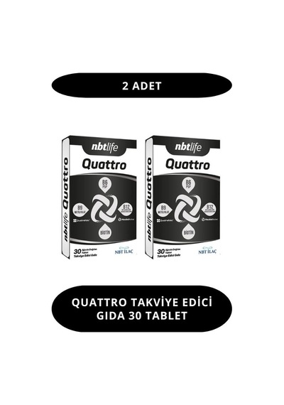 Quattro Takviye Edici Gıda 30 Tablet 2 Adet 1