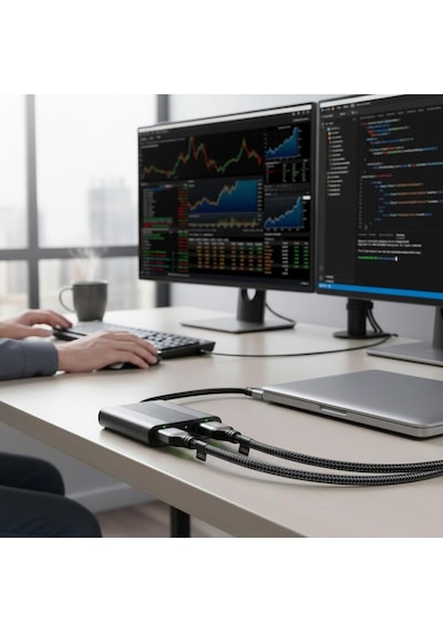 Usb-c Hdmı Adaptörü, Notebook Ta 2 Harici Monitöre Toplam 3 Ayrı Görüntü Alma 4k Video Çıkışı, Laptop Ve Pc İle Uyumlu, Yüksek Hızlı Ve Düşük Gecikmeli, Plug & Play Zr1268 Usb-c Hdmı Adaptörü, Notebook Ta 2 Harici Monitöre Toplam 3 Ayrı Görüntü Alma 4k Video Çıkışı, Laptop Ve Pc İle Uyumlu, Yüksek Hızlı Ve Düşük Gecikmeli, Plug & Play Zr1268
