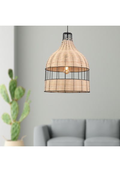 Reyes Tekli Rattan Detaylı Modern Mutfak, Koridor Sarkıt Salon Avize