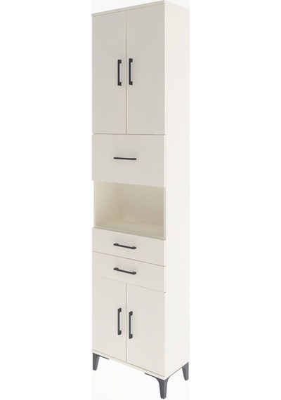 Arges Dolap 3 Raflı 3 Çekmeceli 4 Kapaklı 60x30x243 Aytaşı-aytaşı Aytası