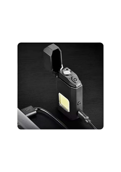 Type-c Şarjlı Elektrikli Çakmak Cep Işığı Su Geçirmez Cob Led Ps-m8 Çok Renkli