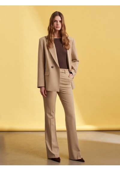 Dilvin 72278 Orta Belli Geniş Paça Pantolon-camel Camel