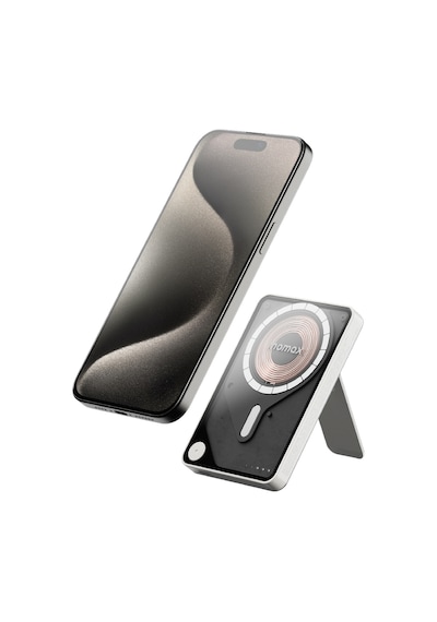 Momax IP131HKW Power X Pro+Magnetic Wireless 5000 mAh Standlı + USB-C Kablo Powerbank Beyaz