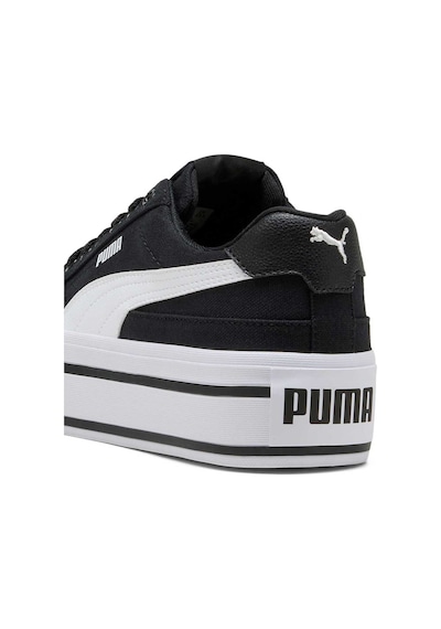 Puma Court Classic Vulc Platform Siyah Beyaz Kadın Ayakkabı-402329 Siyah
