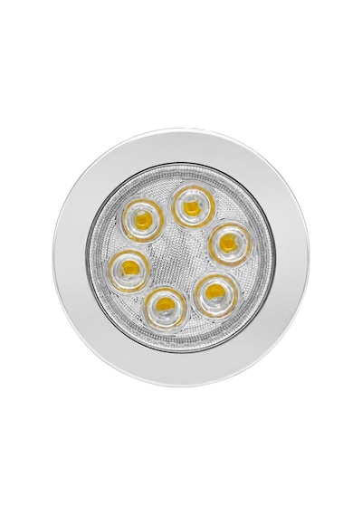 Sanel 12v-24v Spot Tavan Lamba 6 Ledli 3000k Sıcak Beyaz Su Geçirmez 90 Mm Butonsuz