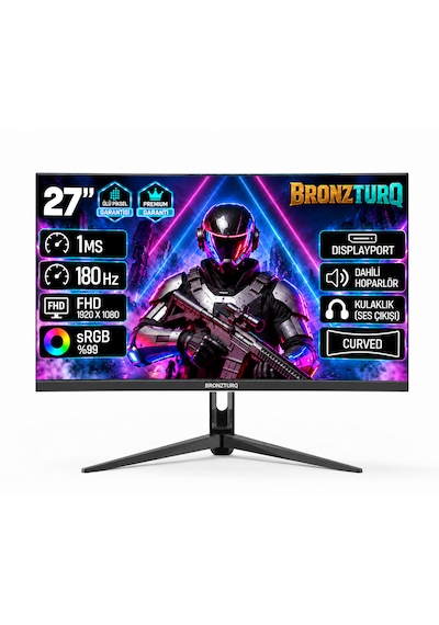 Bronzturq 27" 200hz 1 Ms Dp + Hdmı Fhd Kavisli Monitör Btq270fhd-a3