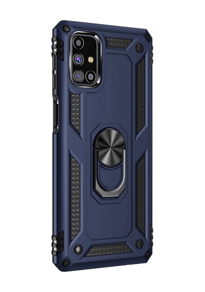 Microsonic Samsung Uyumlu Galaxy M51 Kılıf Military Ring Holder