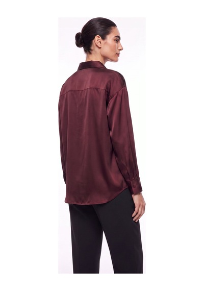 Fabrika Mürdüm Kadın Loose Fit Gömlek F6sl-gml0194