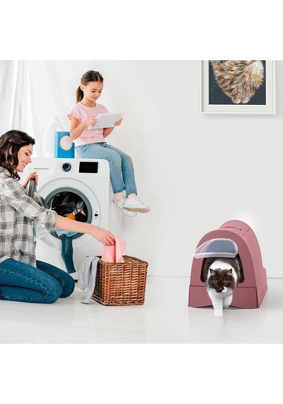 Nrzsnt Imac Zuma Torbalı Kapalı Kedi Tuvaleti Pembe 56x40x42,5cm