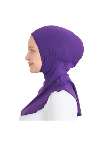 Modish Group Kadın Boyunluklu Hijab Tesettür Pratik Spor Bone - Sarı Mor