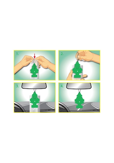 Oto Koku Little Trees Black Ice Siyah Buz Kağıt Koku 2 Adet Asma