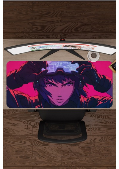 Ghost İn The Shell Dikişli Kauçuk Oyuncu Mousepad V3 - 90x40 Xxl Gaming Mouse Pad