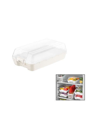 Şeffaf Kapaklı Buzdolabı Organizeri 320x183x103 Mm Çok Renkli