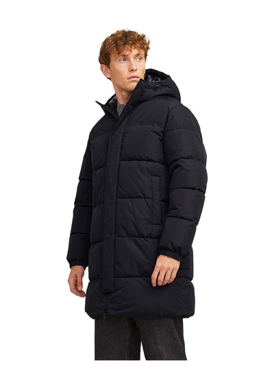 Jack & Jones 12256980 Jjebradley Long Puffer Sn Siyah 001