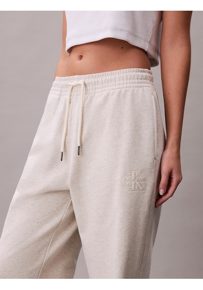 Calvin Klein Kabartma Monologo Havlu Kumaş Kadın Gri Eşofman Altı Lv047f206g-p4p Gri