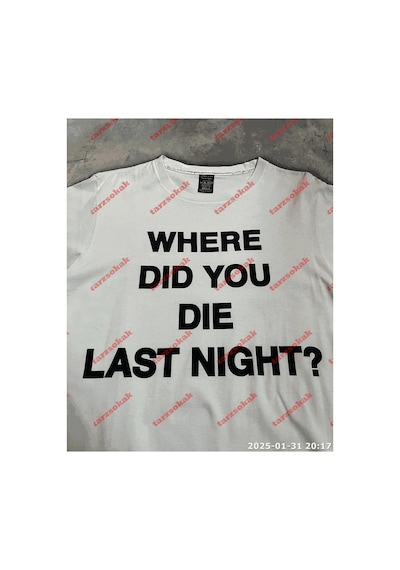 Tarzsokak Slogan Unisex Yazılı Oversize Tshirt Twgwbr33 Beyaz