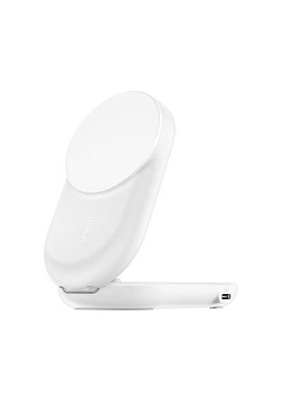 Belkin Wız039kqwh Ultracharge 2-in-1 Katlanabilir Qi2 25w Magsafe Uyumlu Kablosuz Şarj Standı - Beyaz
