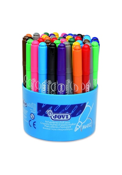 Jovi 12 Renk Maxi Keçeli Kalem Kovada 12X4 48 Adet