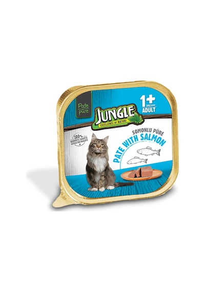 Jungle Somonlu Pate Yetişkin Kedi Yaş Maması 100 G