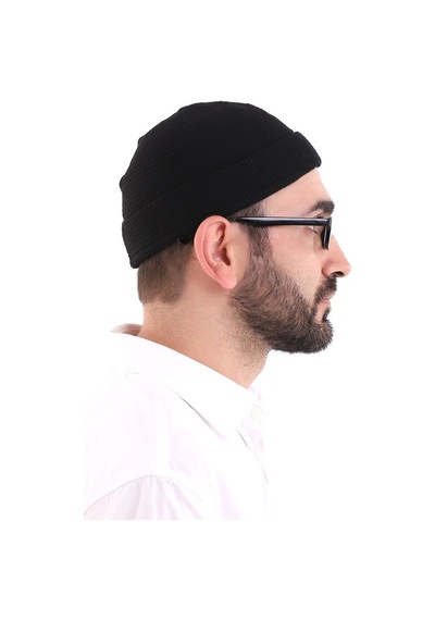 Kışlık Yün Takke - Siyah