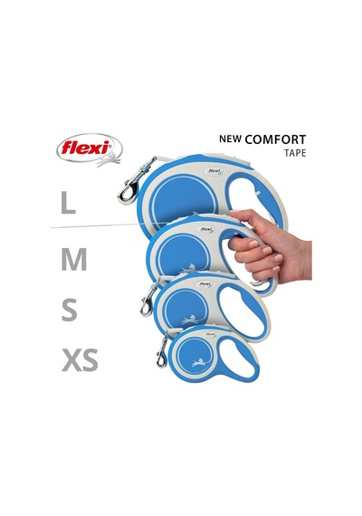 Flexi New Comfort Xs Beden Mavi 3mt Şerit Tasma Genel