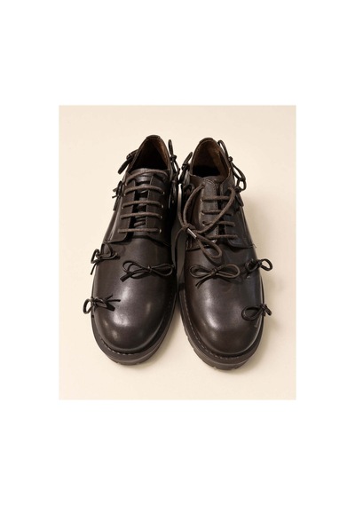 37brandshoes Koyu Mocha Deri Bağcıklı Ve Lug Tabanlı Oxford Kahverengi Kahverengi