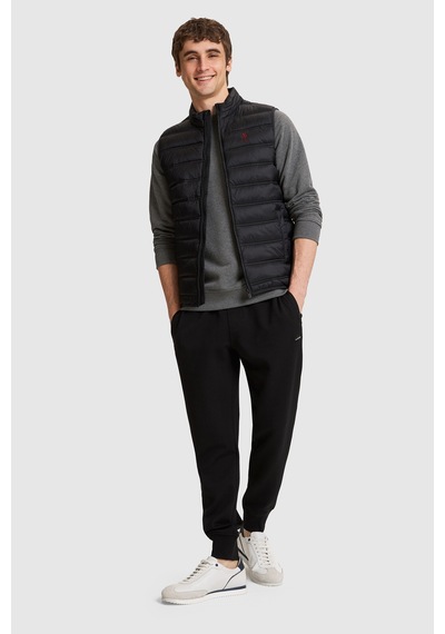 U.S. Polo Assn. Erkek Siyah Slim Fit Paçası Lastikli Eşofman Altı 50329444-vr046