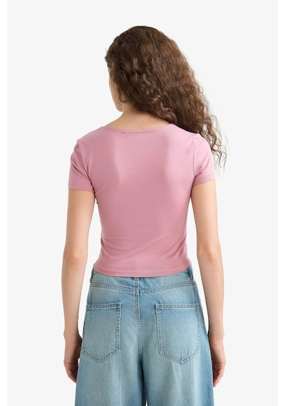 Defacto Fitted U Yaka Basic Düz Kısa Kollu Tişört C6102ax25smbr277 Bordo Defacto Fitted U Yaka Basic Düz Kısa Kollu Tişört C6102ax25smbr277 Bordo