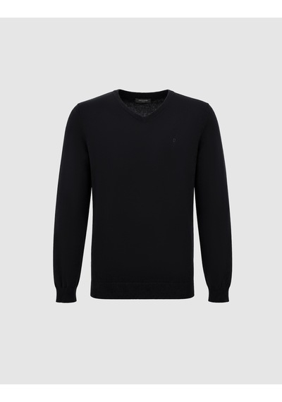 Pierre Cardin Siyah Slim Fit Basic Kazak 50315510-vr046