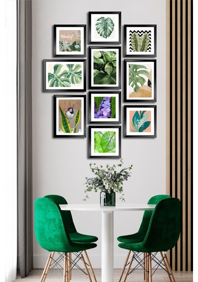 10 Parçalı Çerçeve Görünümlü Mdf Tablo Seti Flm091 Çok Renkli - 713604784 Çok Renkli