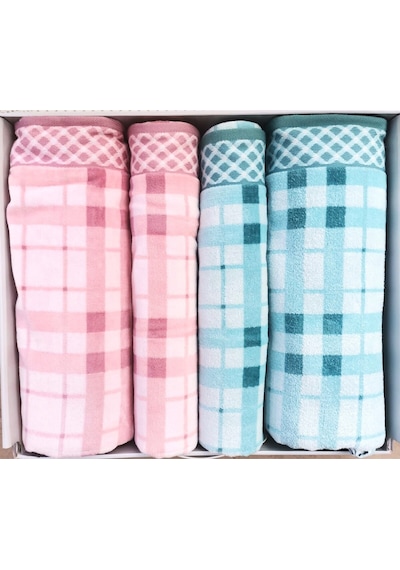Özdilek Weave Yesıl-pembe Best Set Hamam Takımı Pembe - Yeşil