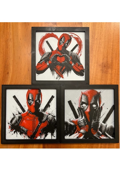 Deadpool Şaşkın 3d Baskı Tablo Çerceve