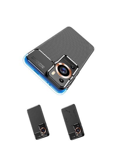 Huawei P60 Pro Kılıf Zore Negro Karbon Tasarım Silikon Kılıf