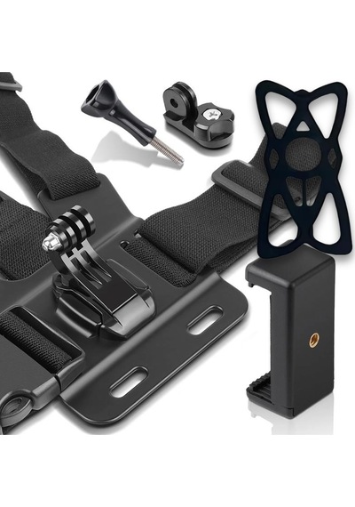 Göğüs Üstü Telefon & Kamera Tutucu Ektra Lastik Korumalı, Balık Av Videoları Ve Doğa Videoları