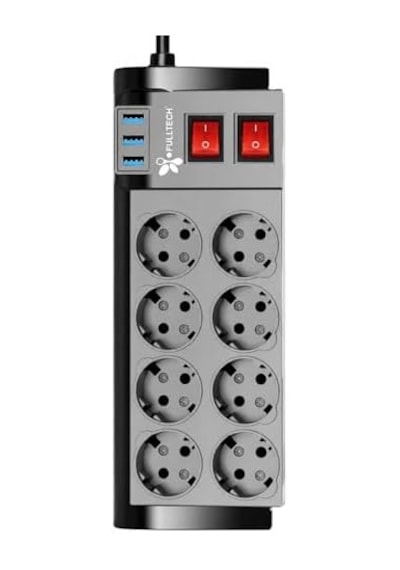 Suwors Akım Korumalı 8 Li Grup Priz 2 Metre 3 Usb Girişli Anahtarlı Çoklu Uzatma Kablosu 4000w Güvenli Priz Çoklayıcı