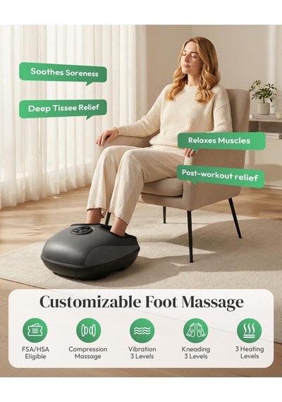 Heycool Shiatsu Ayak Masajı Isı İle Fsa Uygun Erkekler Kadınlar İçin Hsa Hediyesi