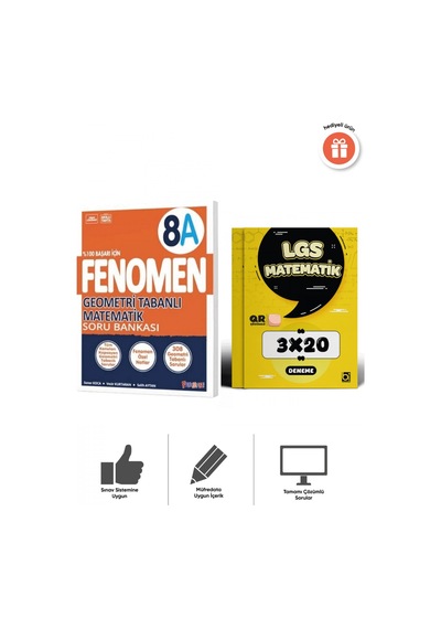 Fenomen 2027 8. Sınıf Geometri Tabanlı Matematik A Ve 3x20 Deneme Bigelio Yayıncılık