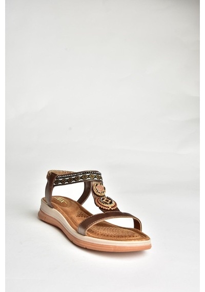 Fox Shoes U258613609 Bakır Kadın Sandalet Bakır-suni Deri Bakır
