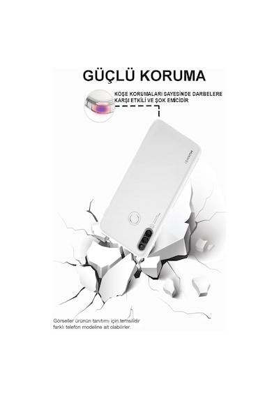 Huawei P Smart Z Kamera Korumalı Tıpalı Silikon Şeffaf Kılıf