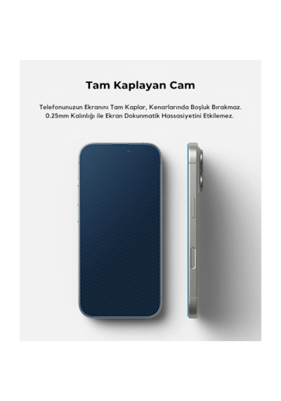 Safeus Tam Kaplayan Parmak İzi Bırakmayan Safir Ekran Koruyucu Cam, Apple Uyumlu iPhone 17 Pro Max İle