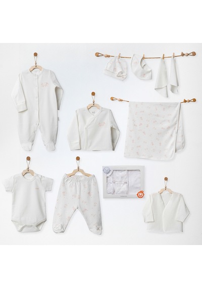 Andywawa Royal Baby 10'lu Bebek Hastane Çıkış Seti Ac27251 Ekru