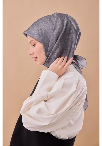 Silk Home Shiny Eşarp 75012-10 Füme, Gümüş