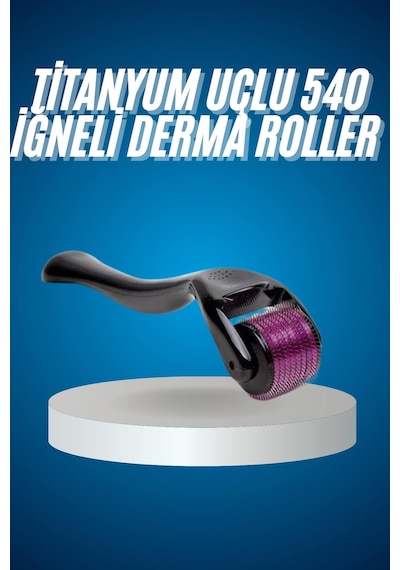 Titanyum - 539 - Uçlu Derma Roller 540 İğneli 1 Mm Gözenek Azaltıcı Akne - Spt-gld - İzlerine Uygun