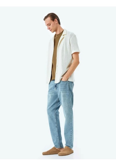Koton Tapered Fit Joe Açık İndigo Erkek Jean Pantolon 5sam40023nd Açık İndigo