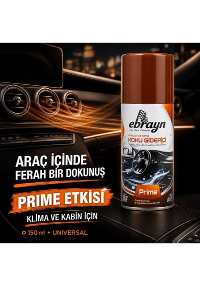 Araç İçi Ve Klima Koku Giderici - Parfümlü Sprey Klima Bombası Prime 150 Ml - Universal