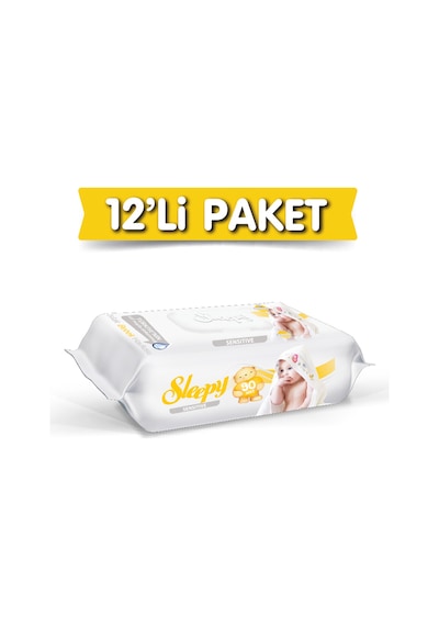 Sleepy Sensitive Islak Havlu 12x90 Lı 12 Paket 1080 Yaprak 12'li Set