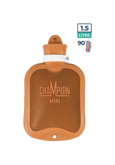 Champion Kauçuk Termofor Kokusuz Mini Sıcak Su Torbası Turuncu 1500 ML