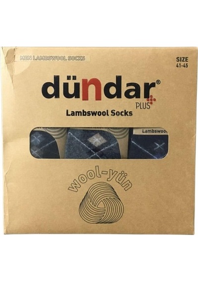 Dündar Çorap Dündar Erkek Plus Lambswool Yün Çorap 5909 - 6 Adet