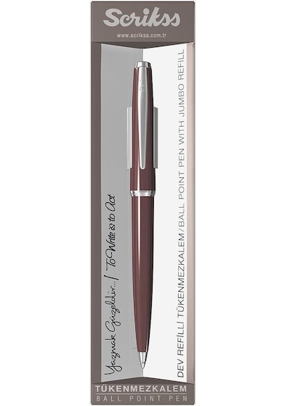 Scrikss 33 Vintage Tükenmez Kalem Bordo