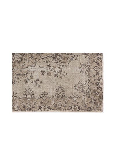 El Dokuması Vintage Yün-pamuk Bej Halı 3561 175 X 270 Cm